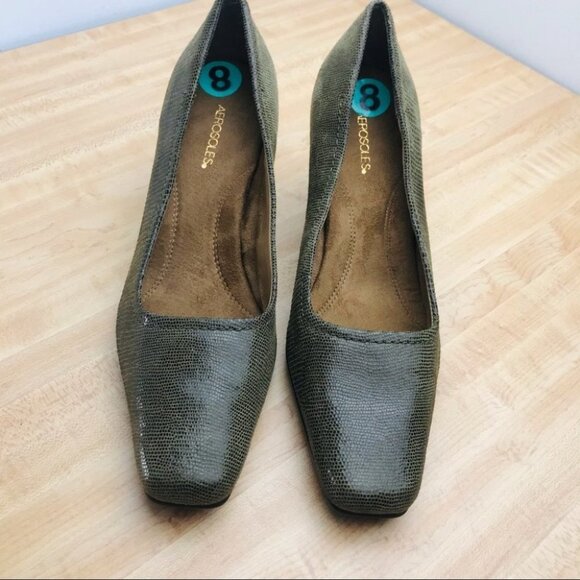 AEROSOLES animal print suede women heels size 8 /  NWOT - Picture 13 of 14